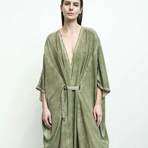 Nicholas K Sierra Maxi Dress Caftan size XXS in Military Green